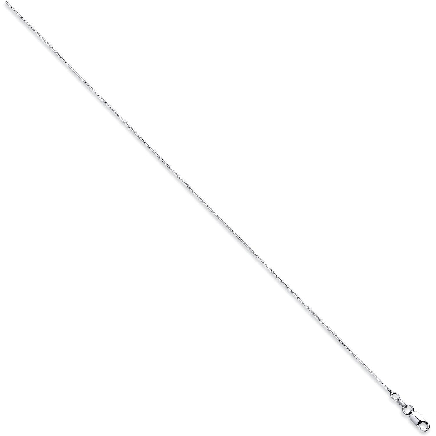 Silver 1.3mm Diamond Cut Trace Rh. Plated Chain - Fine Necklace - Certified Authentic – Luxury Jewellery by Imperial T
